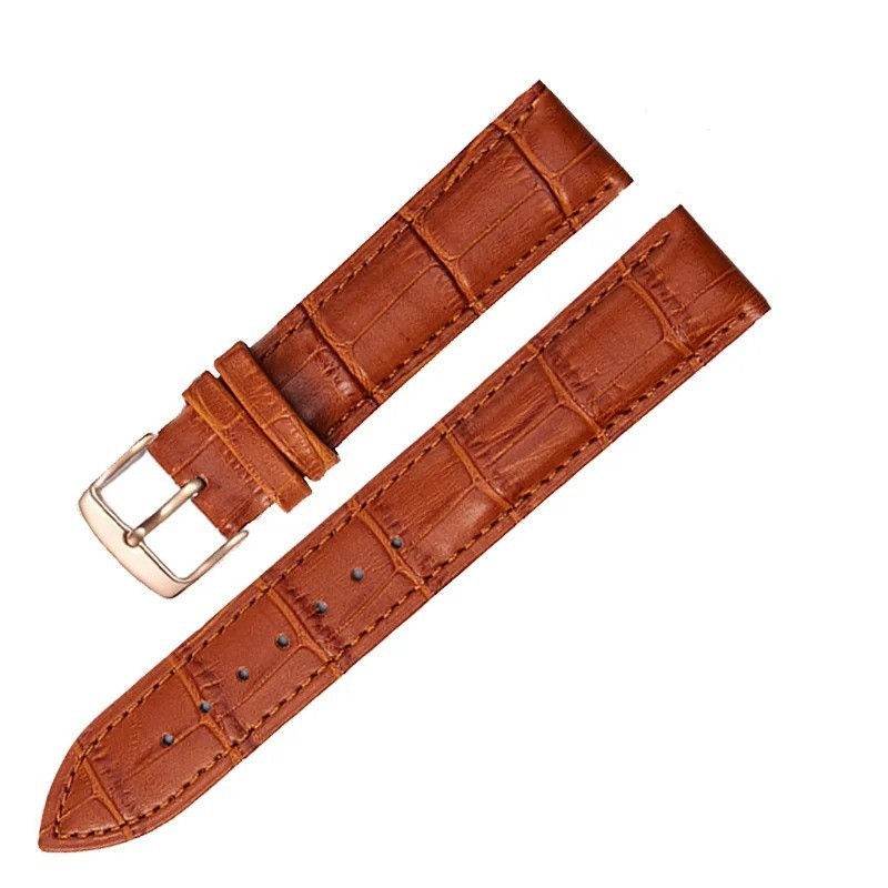“Premium Genuine Leather Men’s Watch Strap – 12mm to 22mm