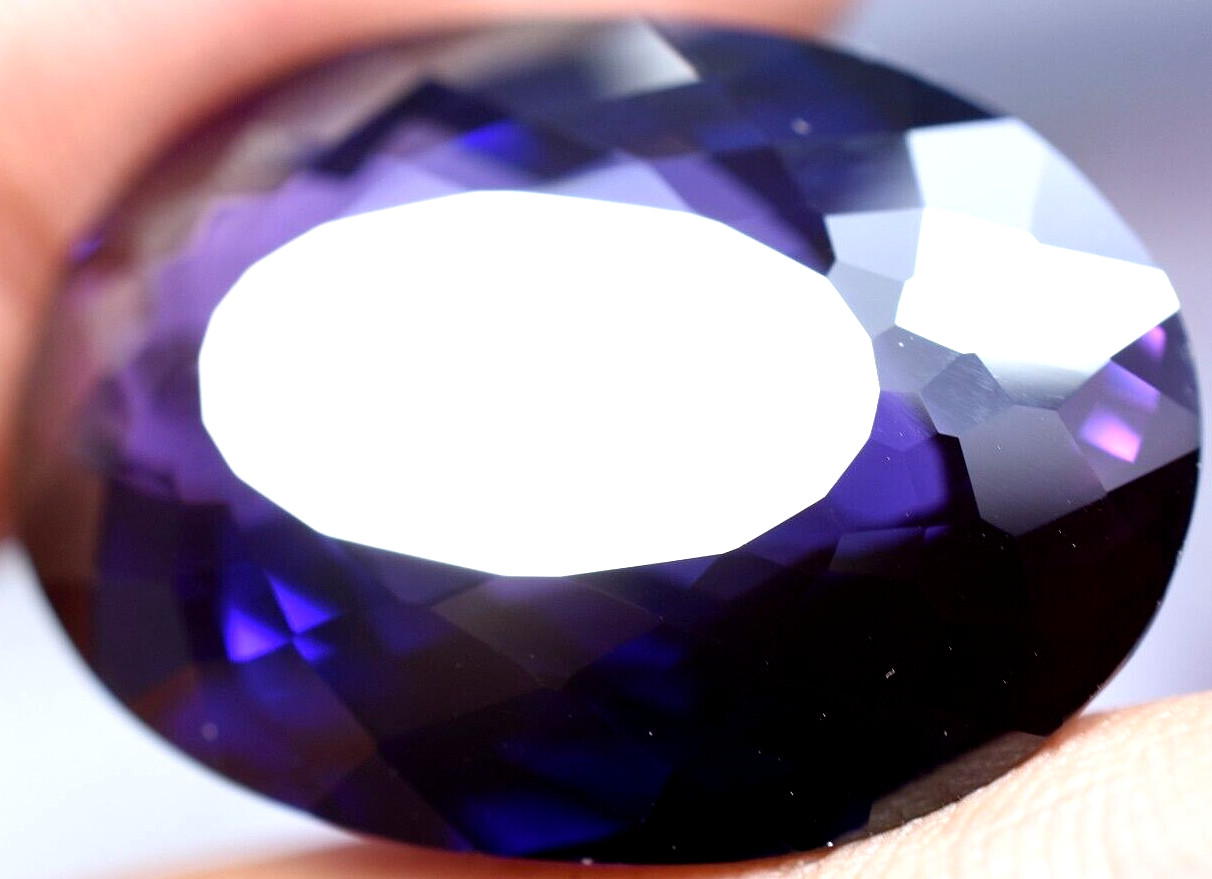 Natural 48.60 Ct Boysenberry Sapphire GGL Certified fabulous Loose Gemstone