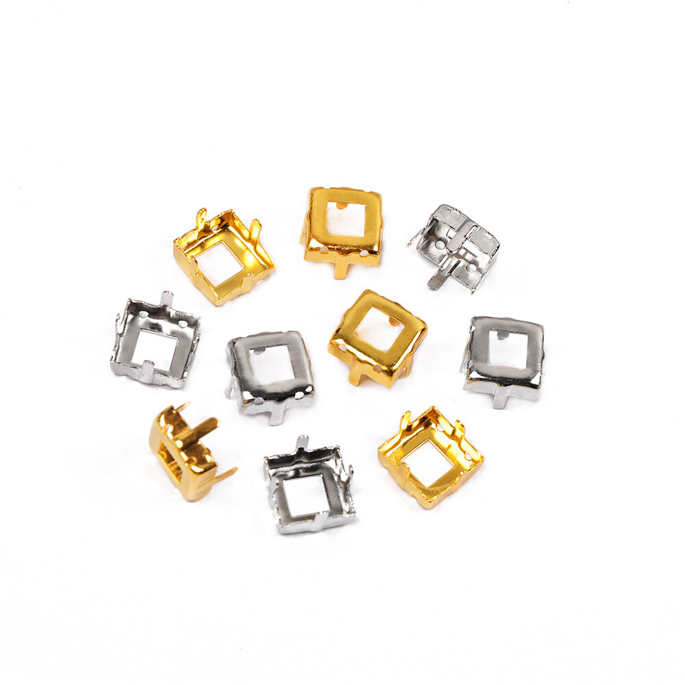 All Shape Empty Claw Setting Thicken Copper Sew on Rhinestones Base Set Sewing