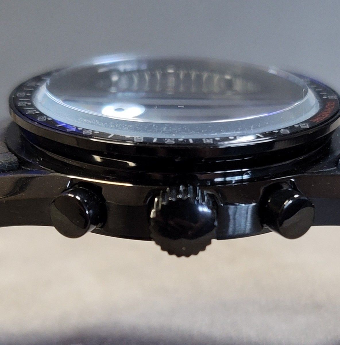 No Logo Homage VK63 Quartz Chronograph 40mm Black Speedmaster Style From Japan
