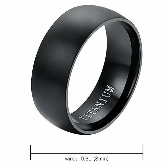 8MM Men Women Titainum Steel Wedding Band Engagement Anniversary Ring Size 6-14