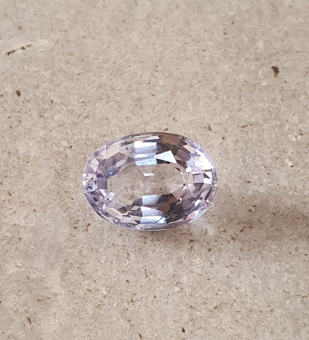 3.94 Ct Flawless Oval Cut Ceylon Cornflower Light Blue Sapphire Lab Grown Gems