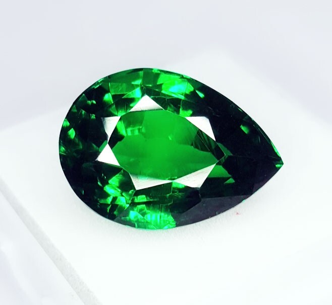 18 Ct Certified Natural Tsavorite Green Garnet Loose Gemstone Pear Shape Gem O16