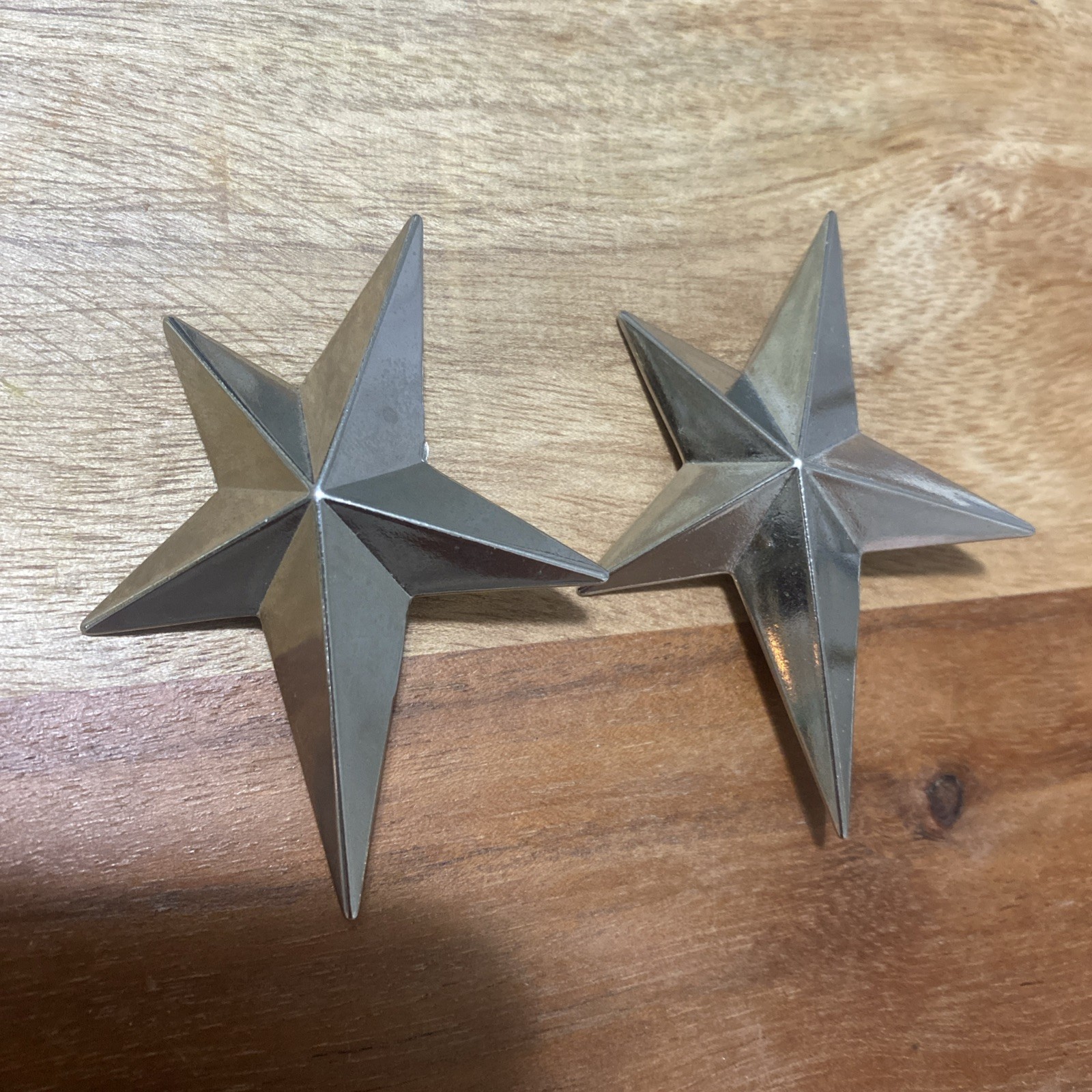 Signed Thierry Mugler Starburst Star Silver-Toned Brooch Set