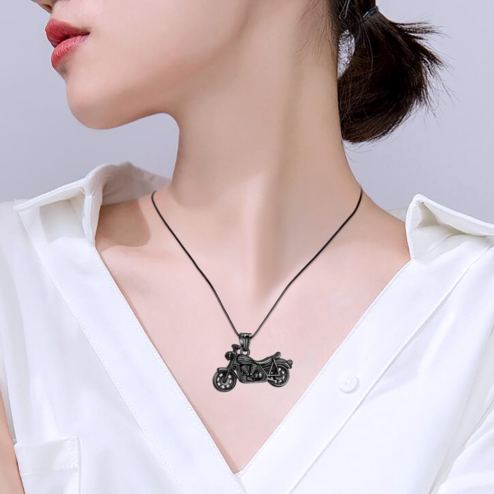 Motorcycle Urn Necklace Cremation Jewelry for Ashes Motorbike Ashes Urn Necklace