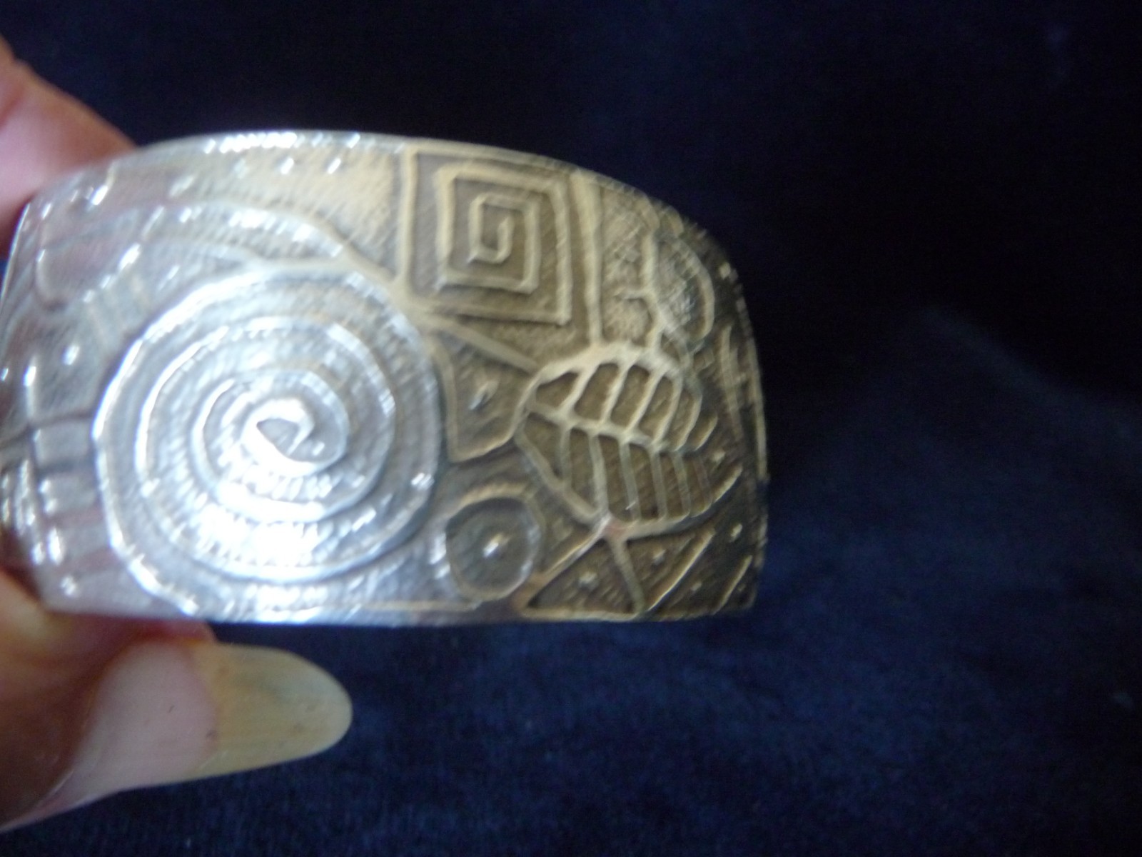 KOKOPELLI NATIVE AMERICAN SOUTH WEST DESIGN NAVAJO CUFF STERLING BRACELET #16/14