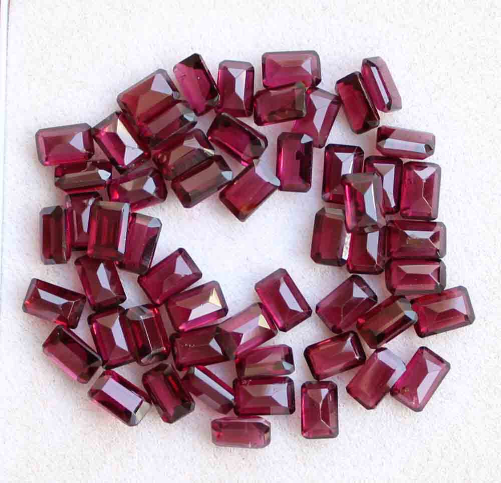 25.20 Ct AAA Natural Garnet 3*5 mm Octagon Faceted Calibrated Loose Gemstone Lot