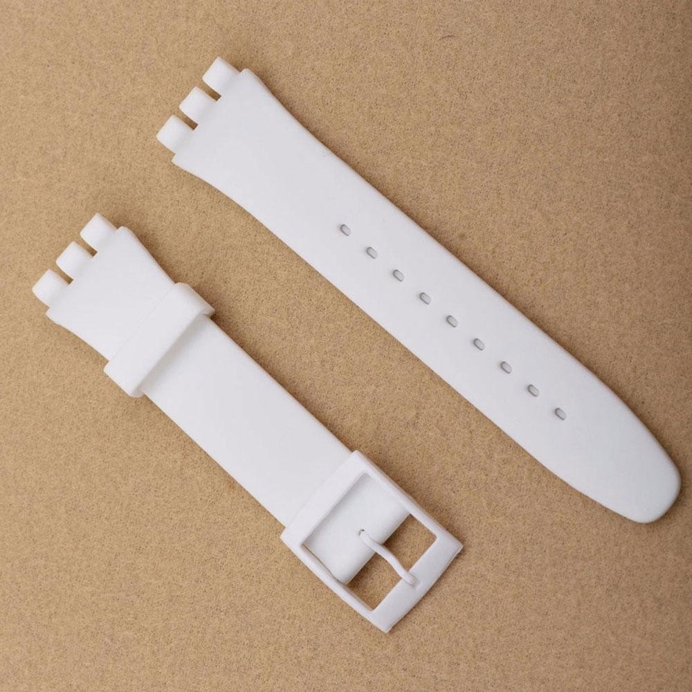 Silicone Watch Strap 17mm 19mm 20mm Sport Rubber Band Men Women for Swatch