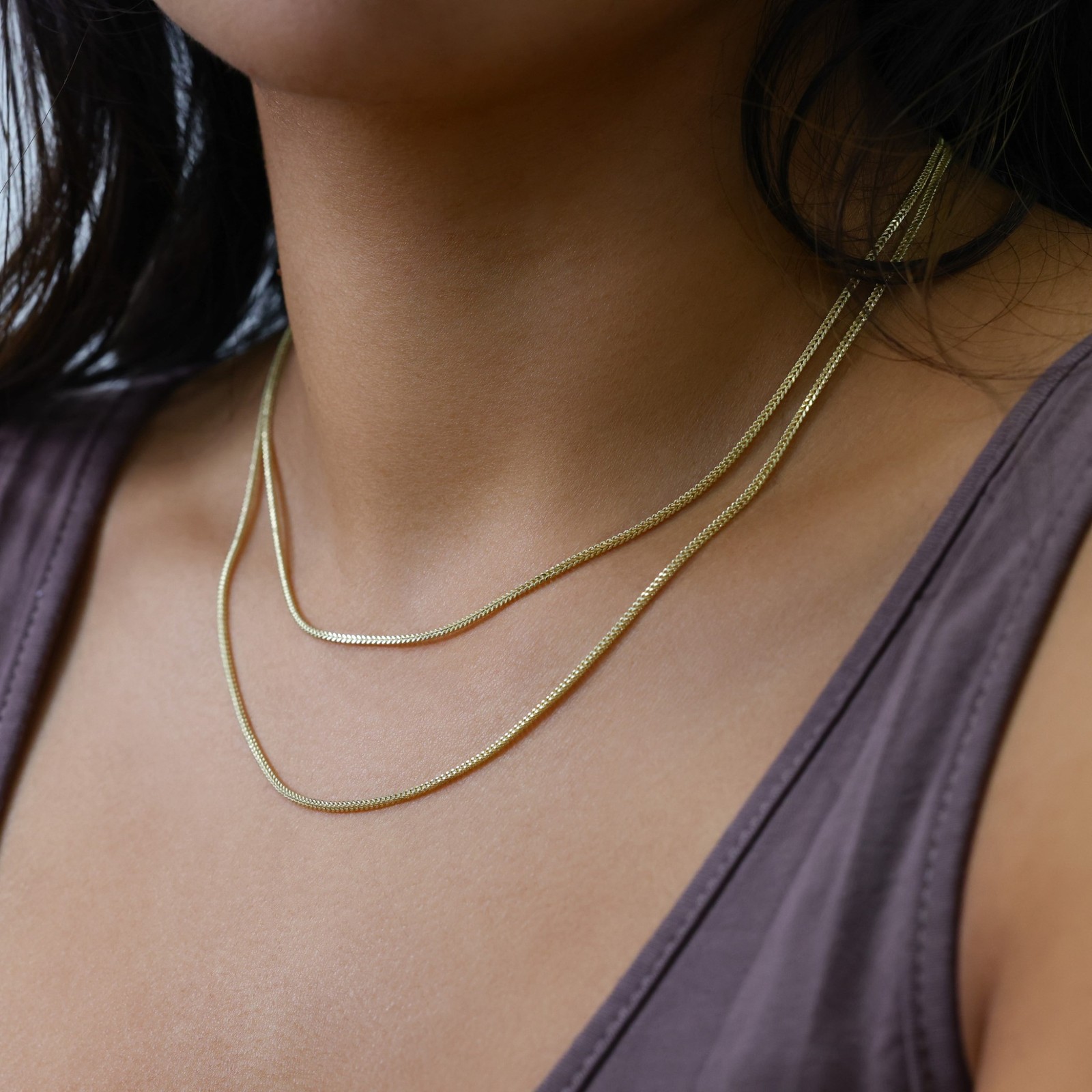 10K Yellow Gold 1.5mm Foxtail Wheat Box Franco Necklace Chain Mens Womens 20″