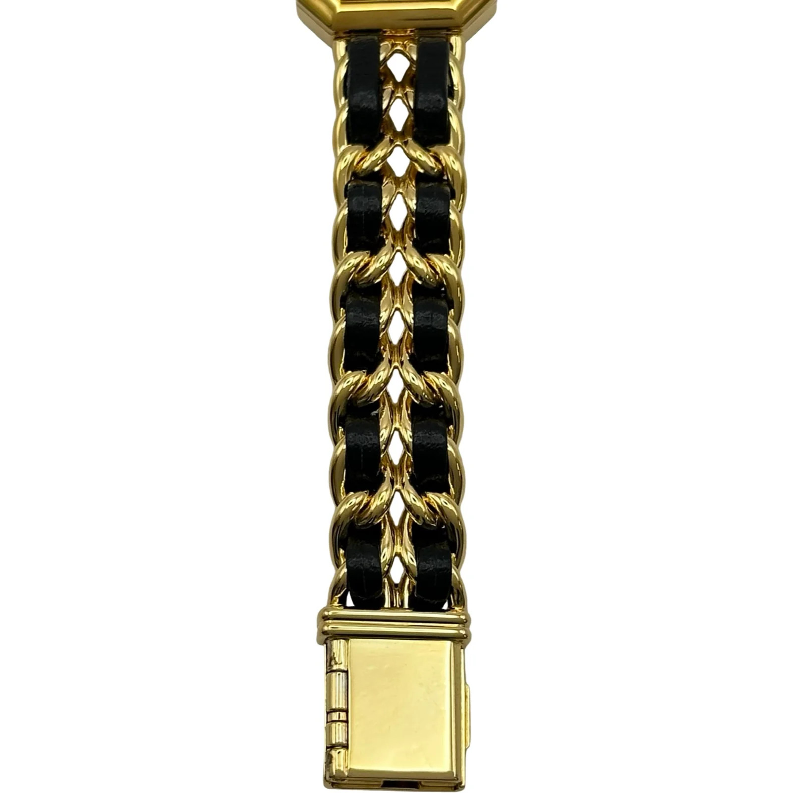 Chanel Première M H0001 20mm Gold Black Dial Quartz Watch OKW2255
