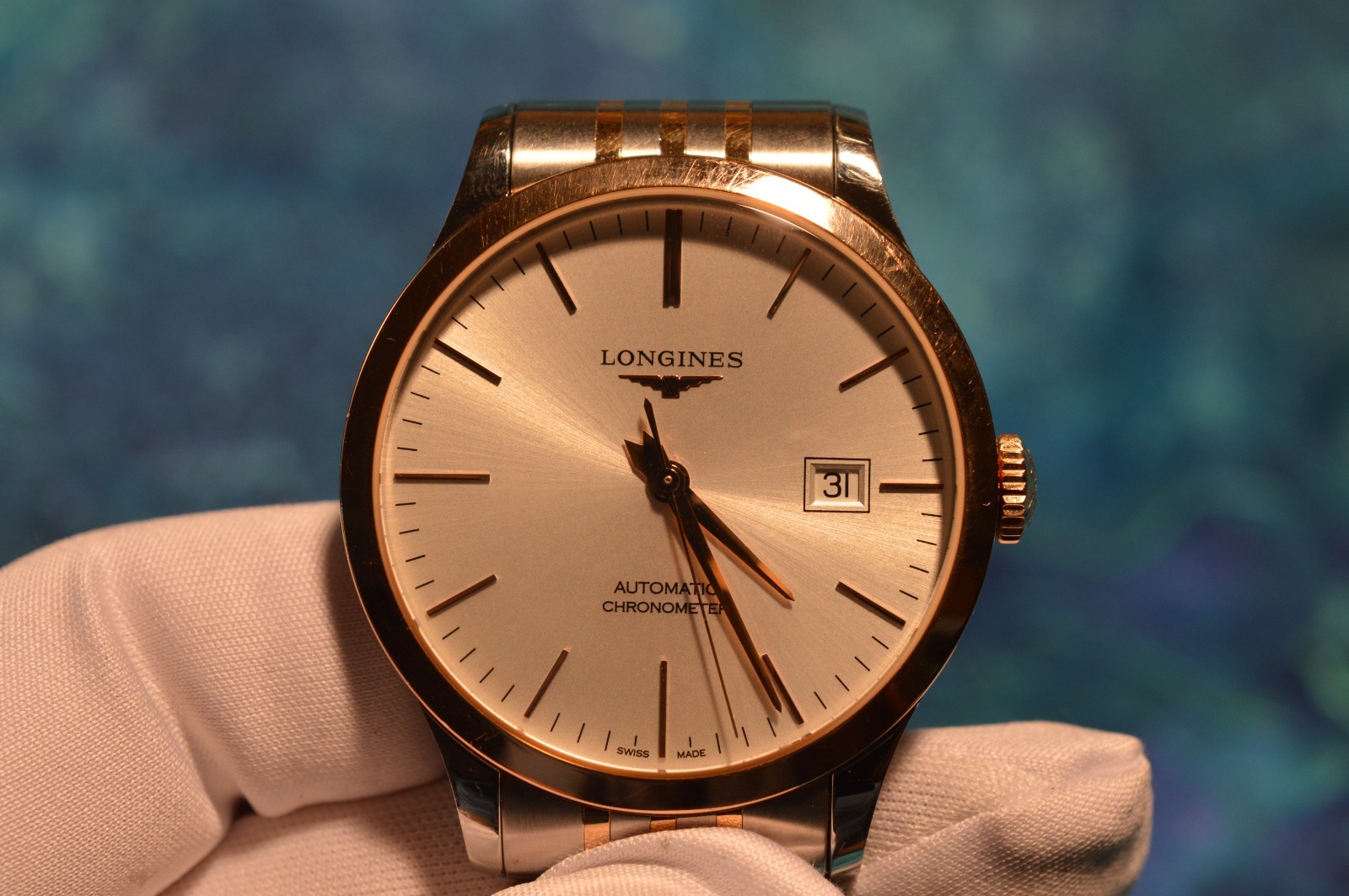 Longines Record 40MM Silver Dial Two-Tone Automatic Ref. L2.821.5