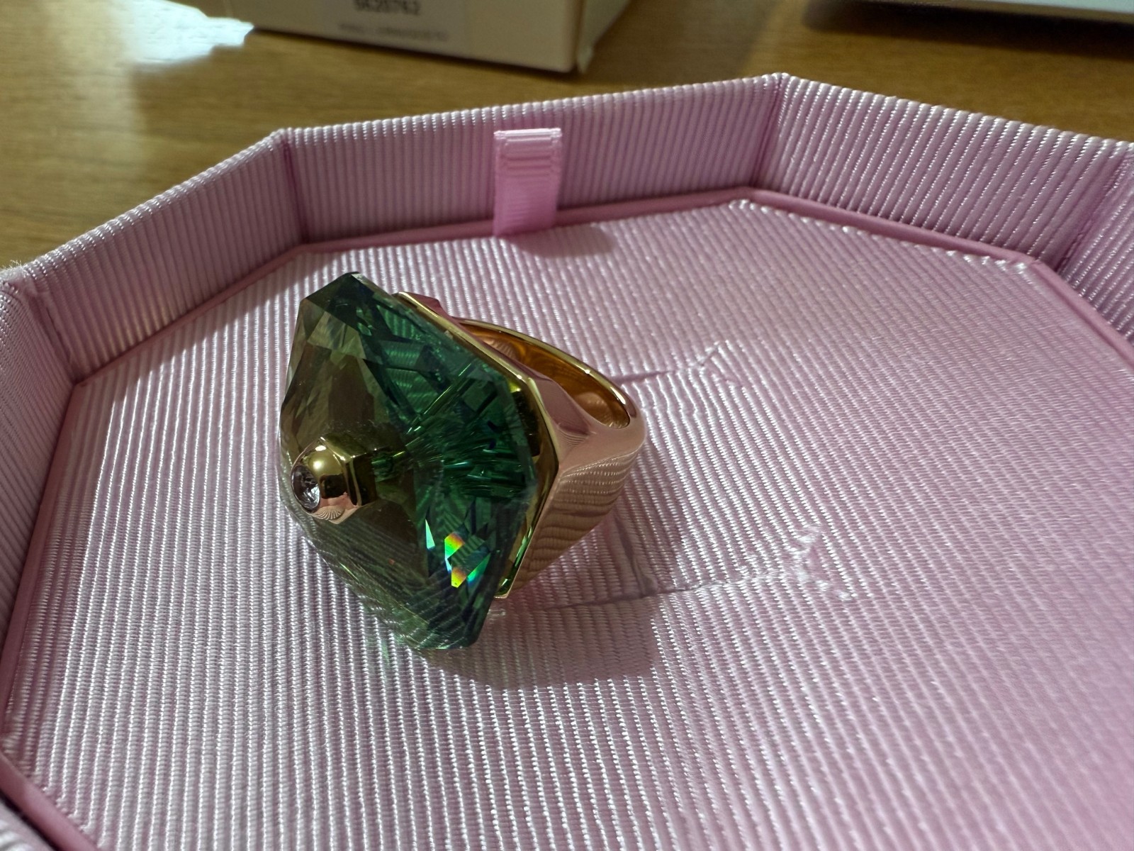 Swarovski Numina cocktail ring Green, Gold-tone 5620762 Size 52 RRP £195 NEW