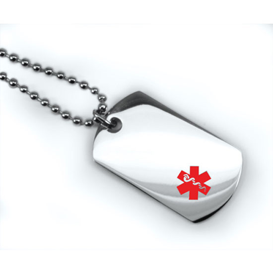 TYPE 1 DIABETIC Mini Medical Alert ID Dog Tag. Free Wallet Card! Free engraving!