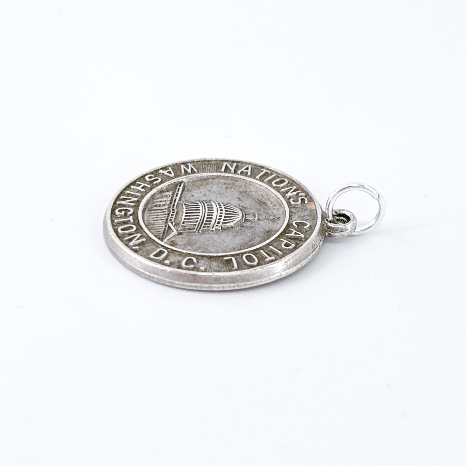 Sterling Silver 925 Washington D.C. Capitol Pendant | Vintage Kinney Prov RI