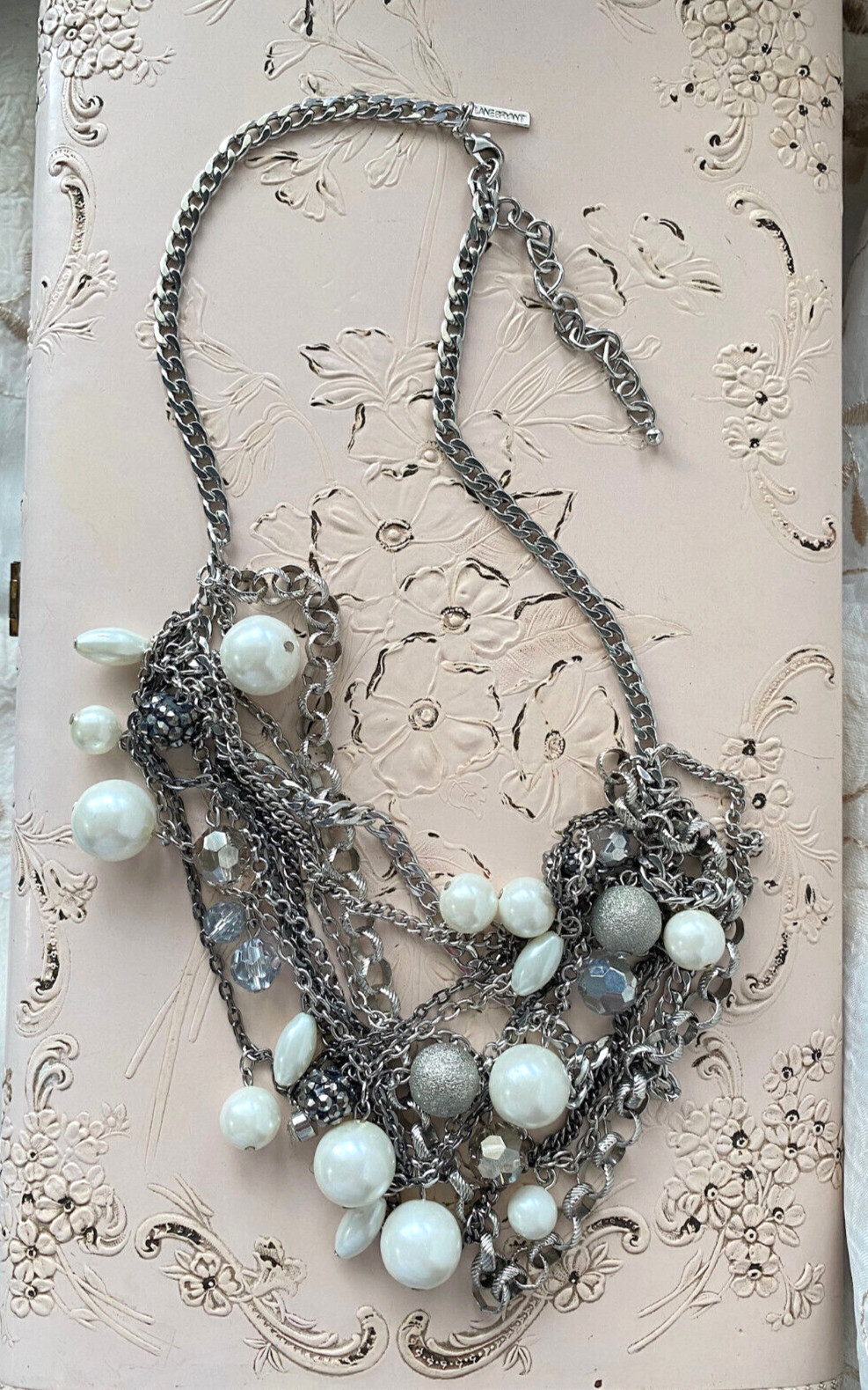 Vintage Lane Bryant Multi Strand – Pearl Like & Various Beads 24″ NK114