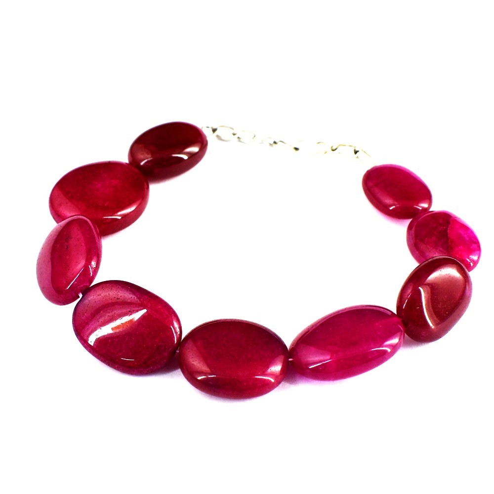 Verry Attractive Pink Ruby 218.00 Cts Beaded Best Dazzling Bracelet RK 56 E713
