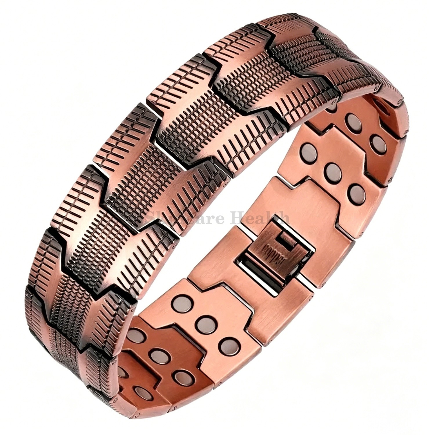 100% Pure Copper Bracelet 3500 Gauss Magnetic Therapy Strong Healing & Regulator
