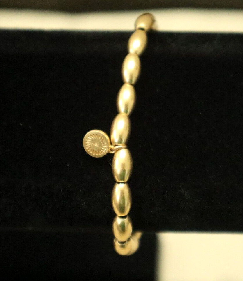 honey minx cone stretch bracelet gold -plated beads elegant bracelet