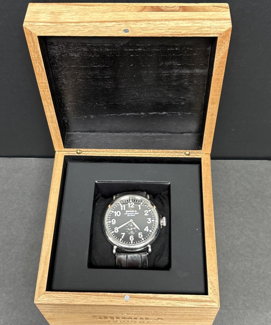 Shinola 47mm Runwell Men’s Watch Argonite-1069 Stainless Steel Case S0100012