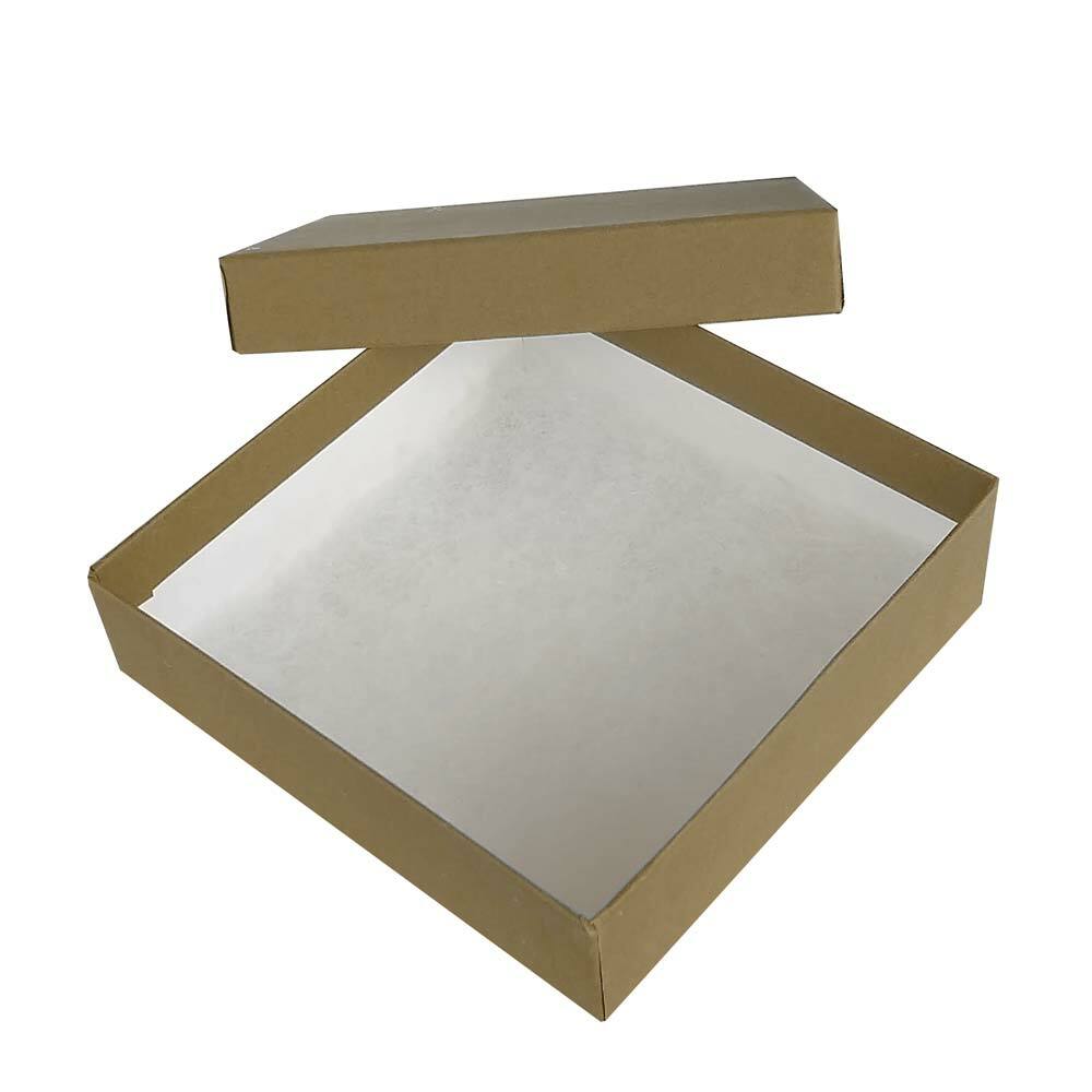 100 Brown Kraft Paper Cotton Filled Jewelry Gift Packaging Boxes 8 Sizes