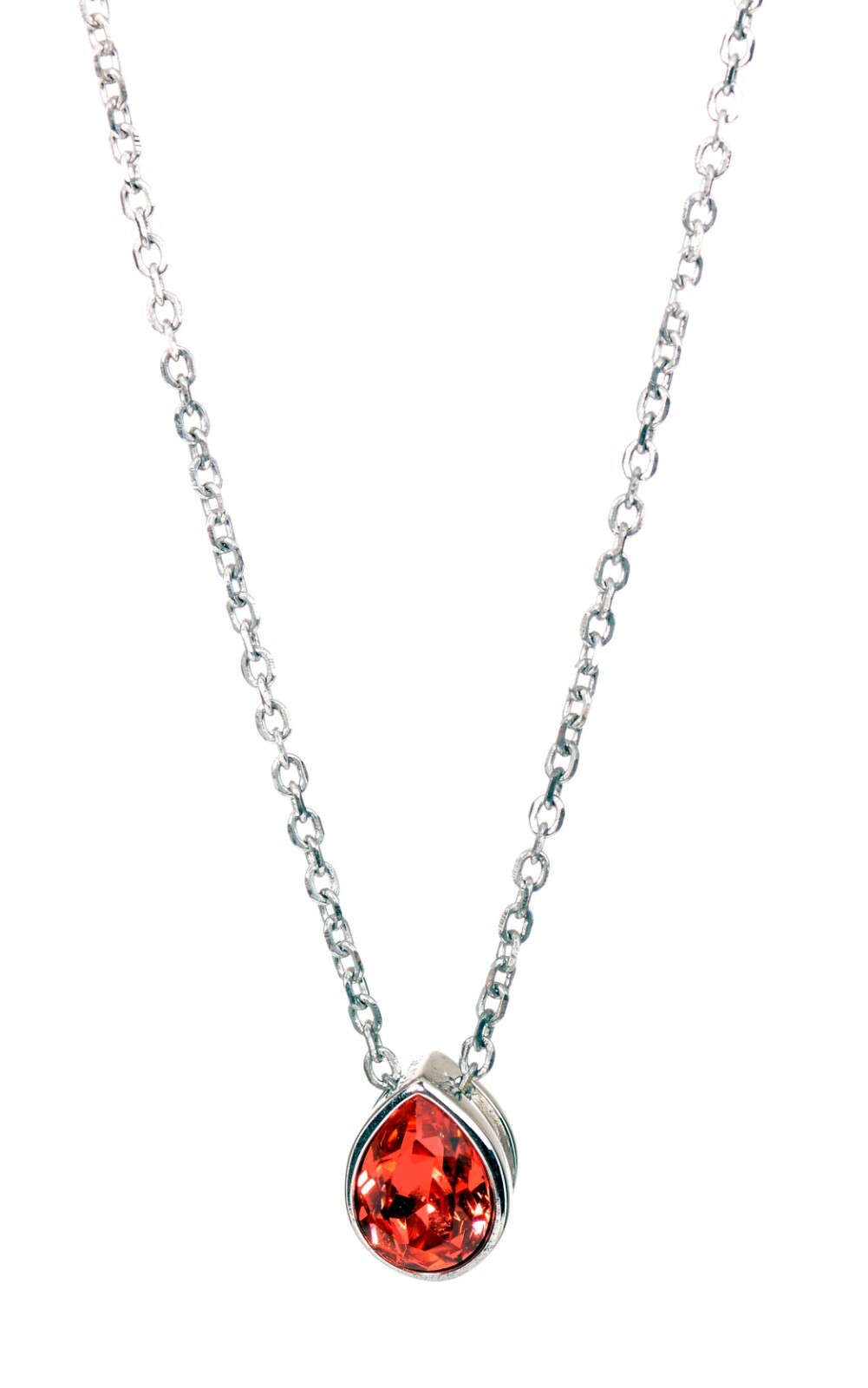 Crystals From Swarovski Mini Teardrop Pendant Necklace 925 Sterling Silver 1157i