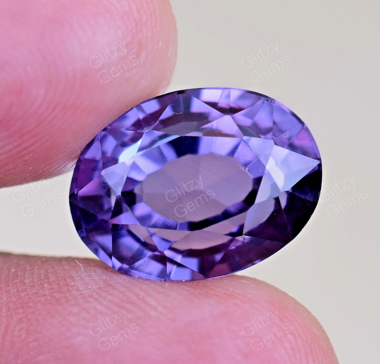 Natural Gray-Purple Cordierite 12.00 Ct Oval Certified Sri Lanka Loose Gemstone