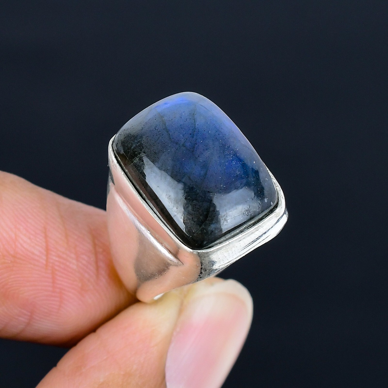 Labradorite Gemstone Ethnic Handmade Man’s Ring Jewelry Gift For Her LG-1124