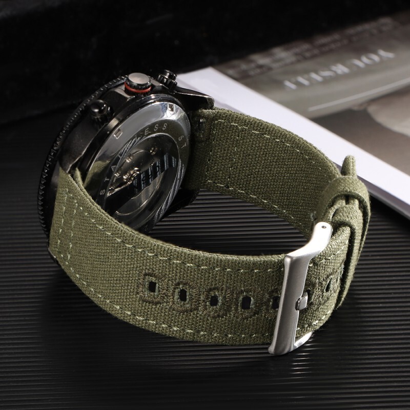 High Quality Quick Release Nylon Canvas Watch Band Strap 18/20/22mm Fits Seiko