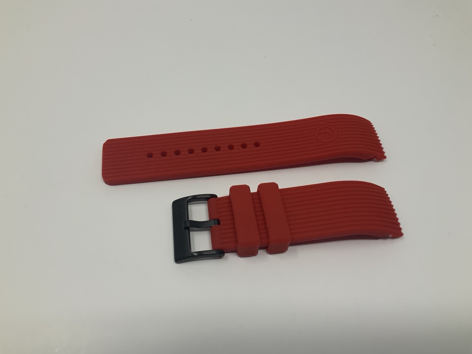 Redline Watch Red Rubber Strap Band With Black Buckle 23mm