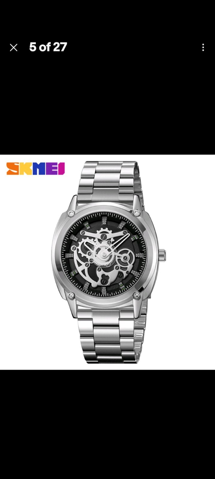 SKMEI Men Watch Full Steel Gold Wristwatch Casual Male Business Quartz Watches