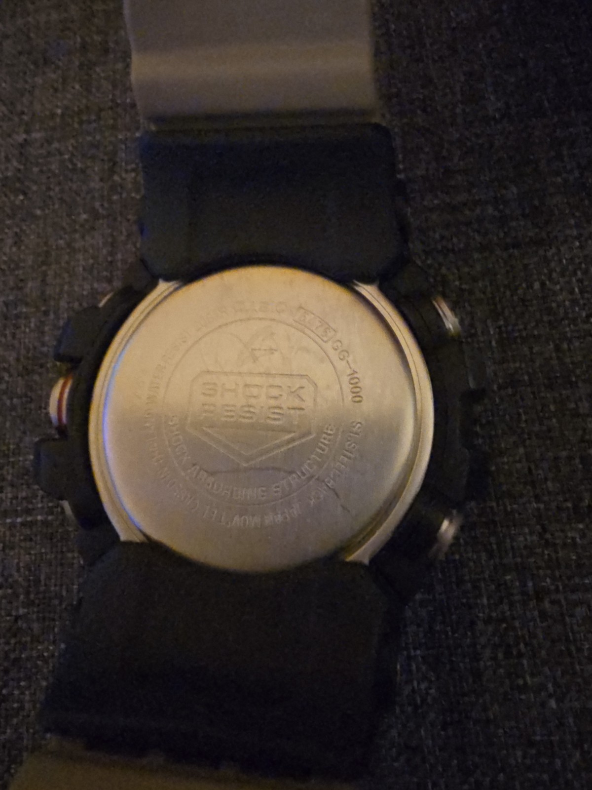 Casio G-Shock Black Dial Tan Resin Strap Mens Watch GG1000-1A5