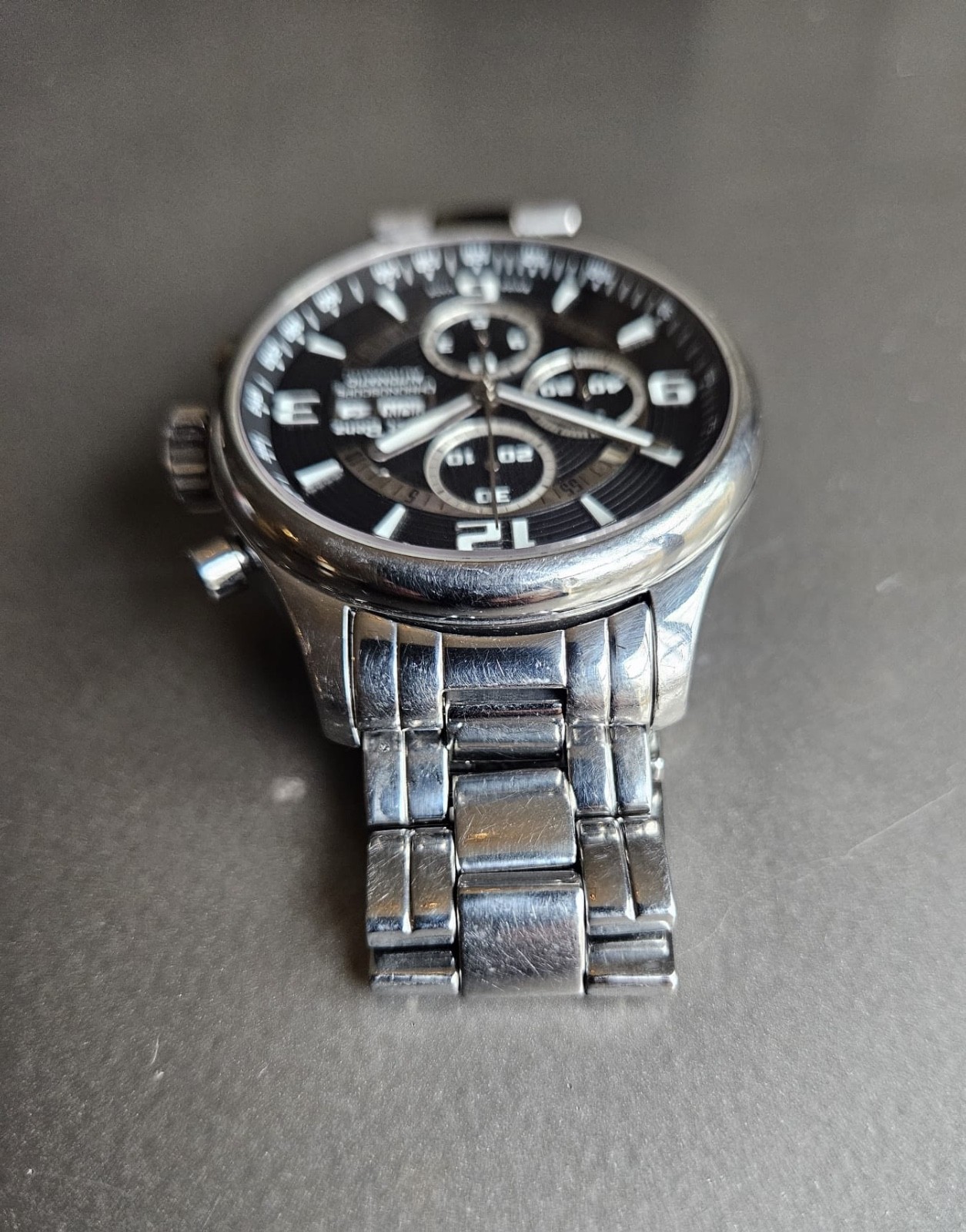 Ernst Benz Chronoscope Contemporary Day-Date Chronograph w/ Integrated Bracelet!