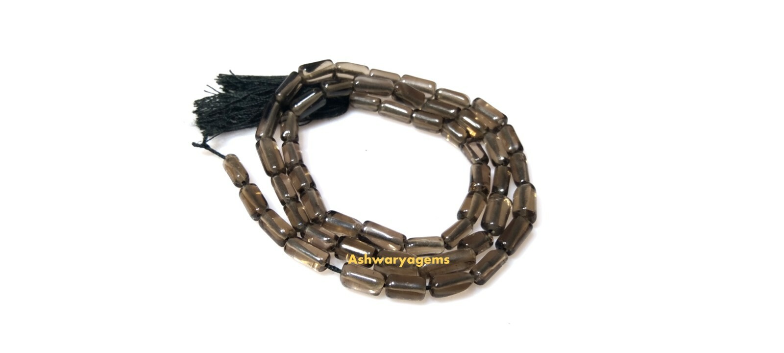 Smoky Quartz Tube 4×6-4x8mm Smooth Loose Gemstone Beads 14″Inch 1 Strand AG