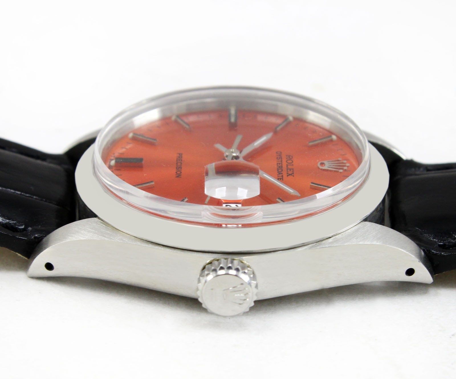 Vintage Rolex Oysterdate Precision 34mm Men Steel Watch Ref 6694