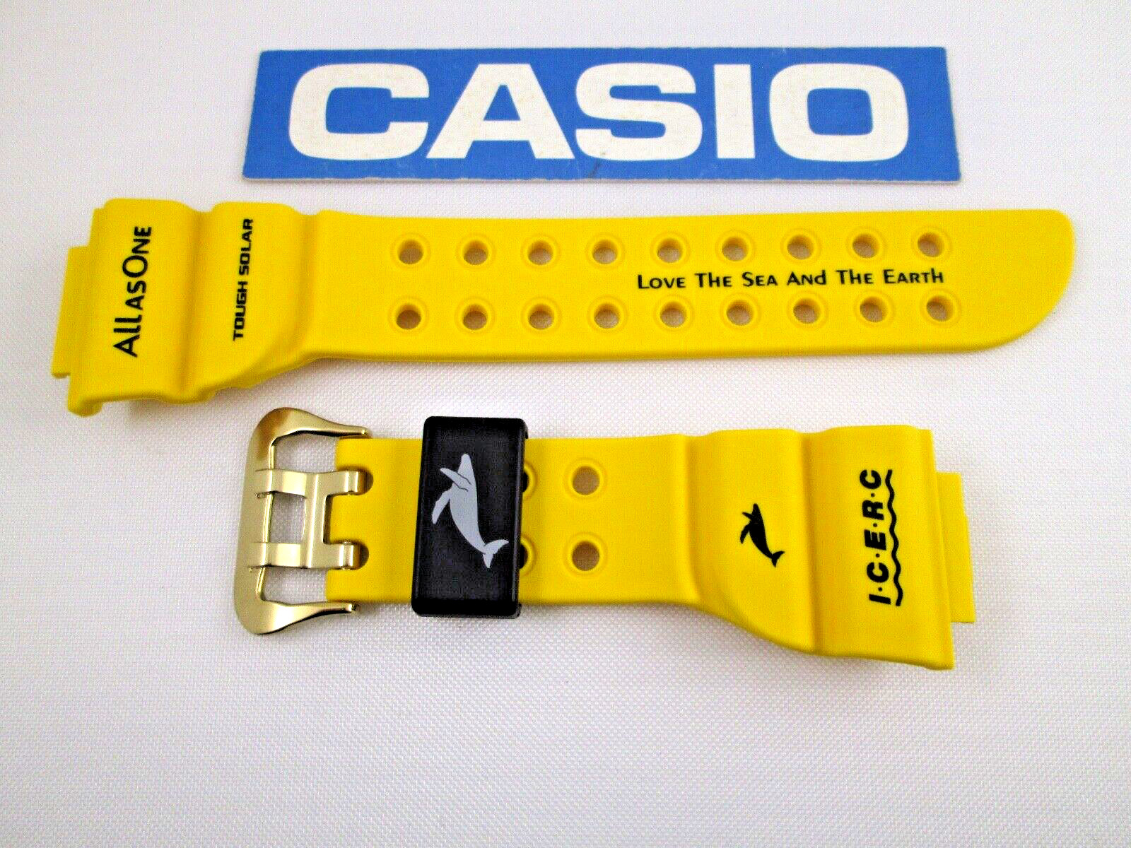 Genuine Casio G-Shock Frogman I.C.E.R.C GW-8200K yellow resin watch band strap