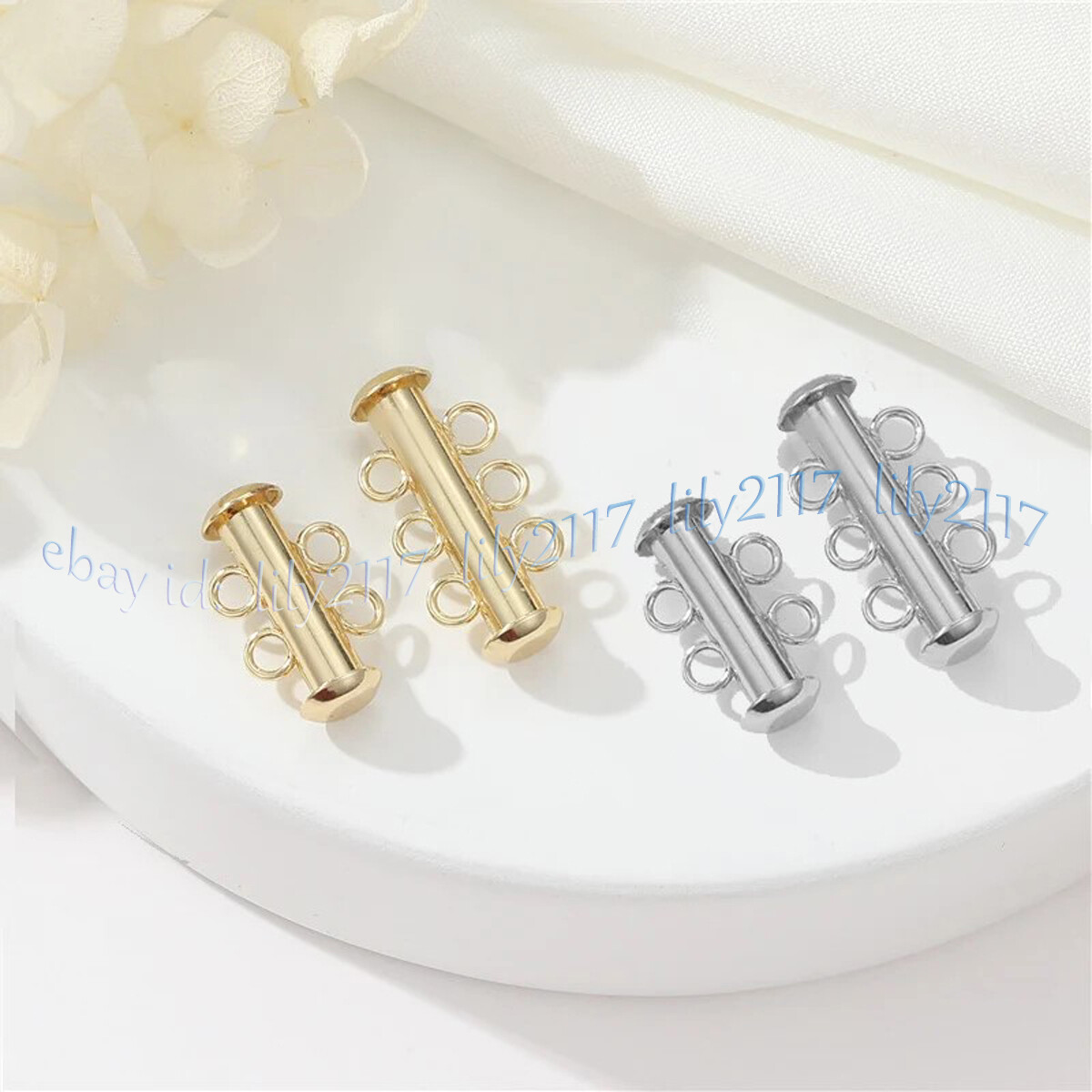 Multi-layered Magnetic Slide Lock Tube Clasps Connector For Jewelry Making DIY