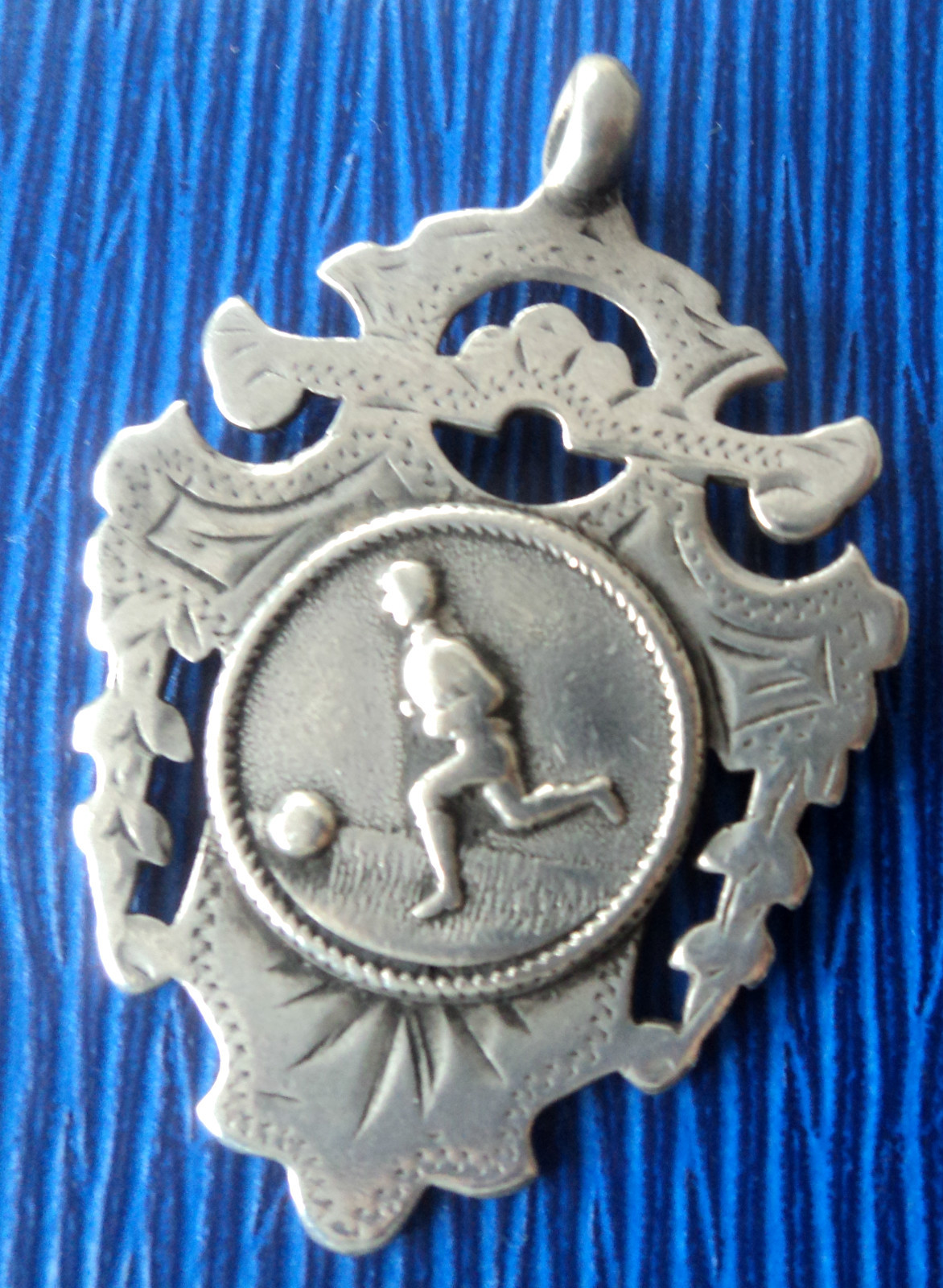 EARLY Silver Football Medal / Watch Fob / Pendant 1903 – presented by Lady Elo