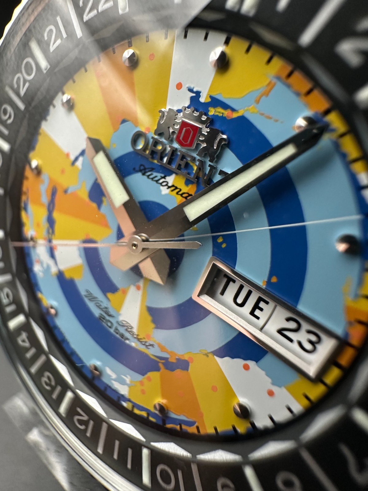 RARE Orient World Map Revival 44mm Automatic LE 487/1200 Men Watch RA-AA0E04Y09B