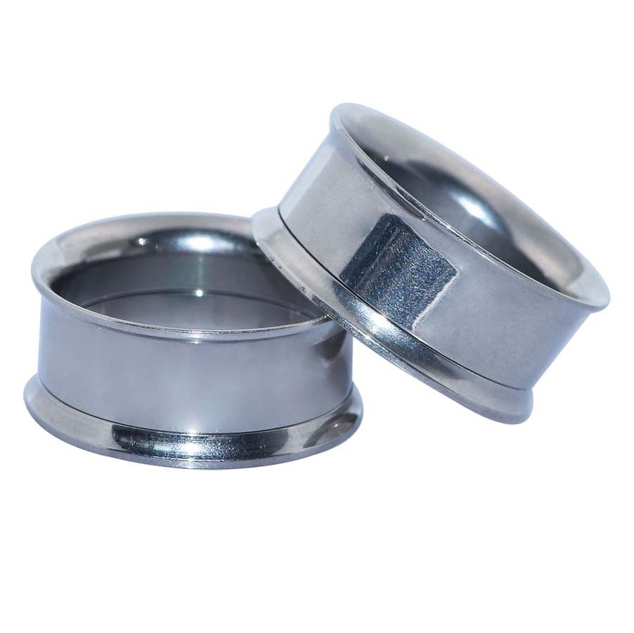 2PCS Stainless Steel Ear Gauges Plugs Screw Fit Flesh Tunnels Hollow Expanders