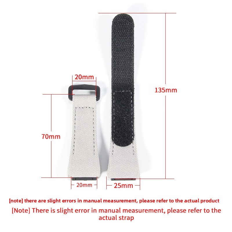 For Richard Mille RM50 RM53 Nylon Canvas Straps Mens Watch Band 25mm Screw Style