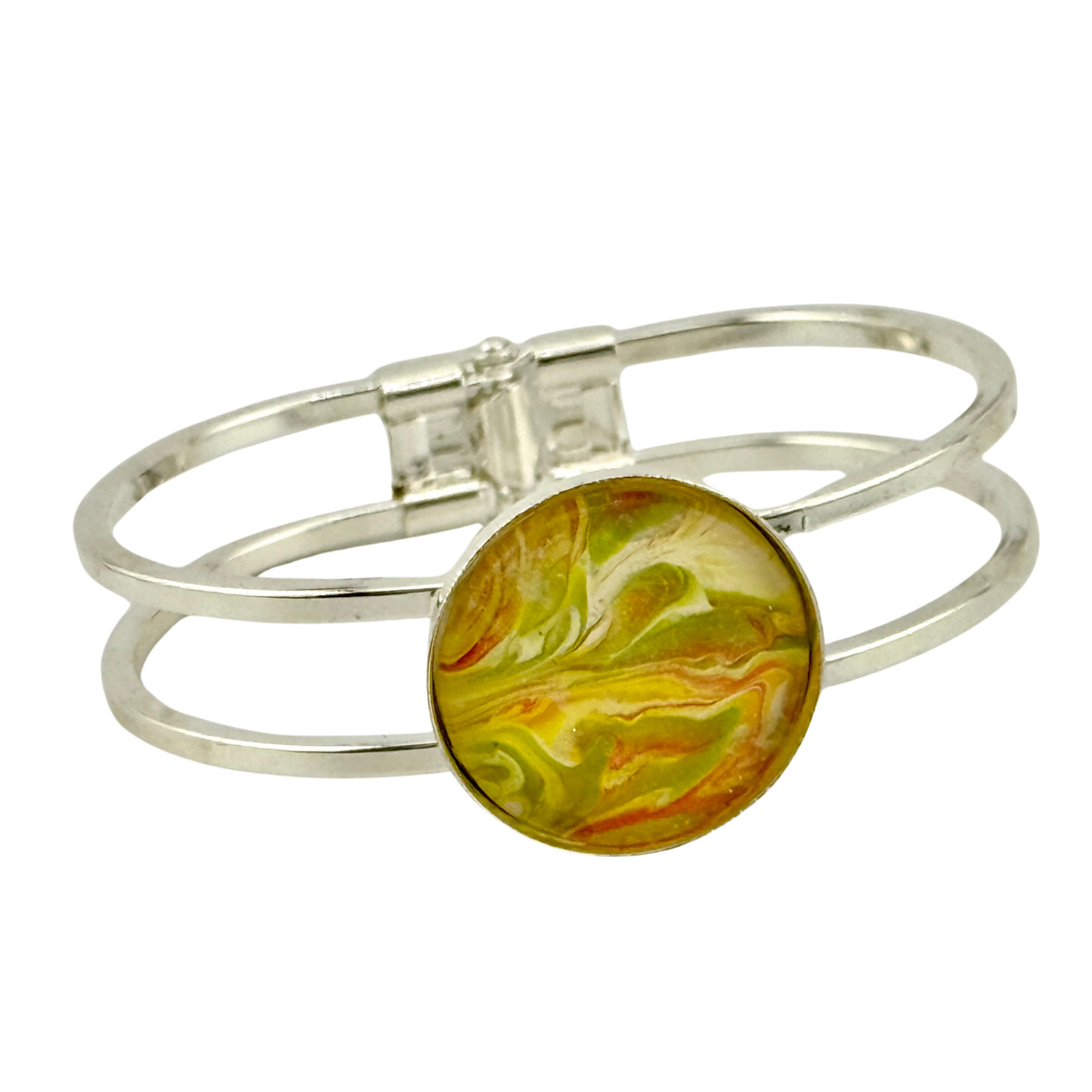 Bracelet Handmade Silver “Yummy Citrus” Spring Style