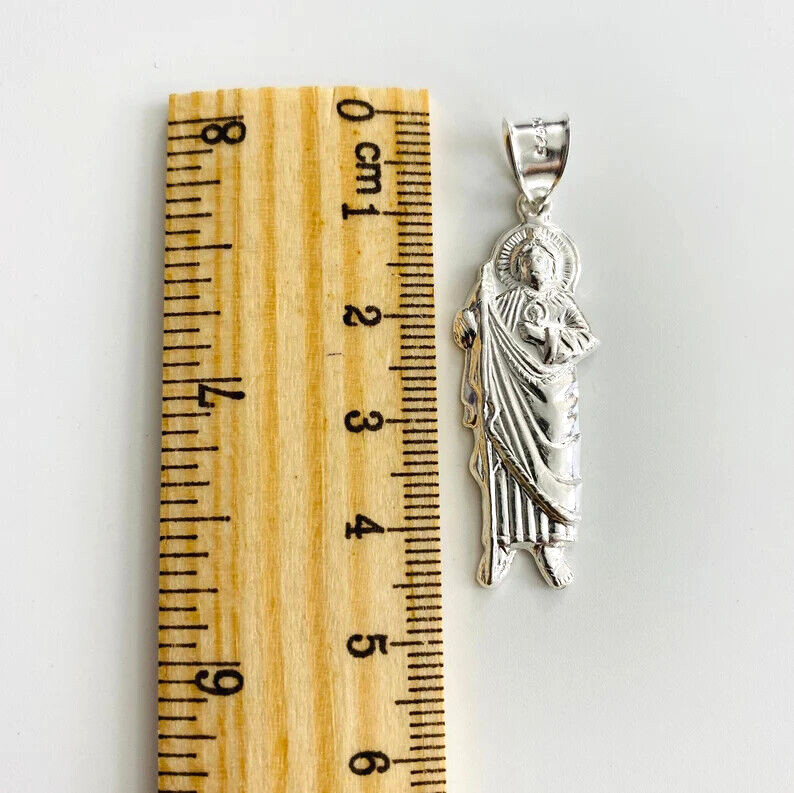 925 Sterling Silver Saint Jude Thaddeus Pendant, 925 Silver Jude – P155