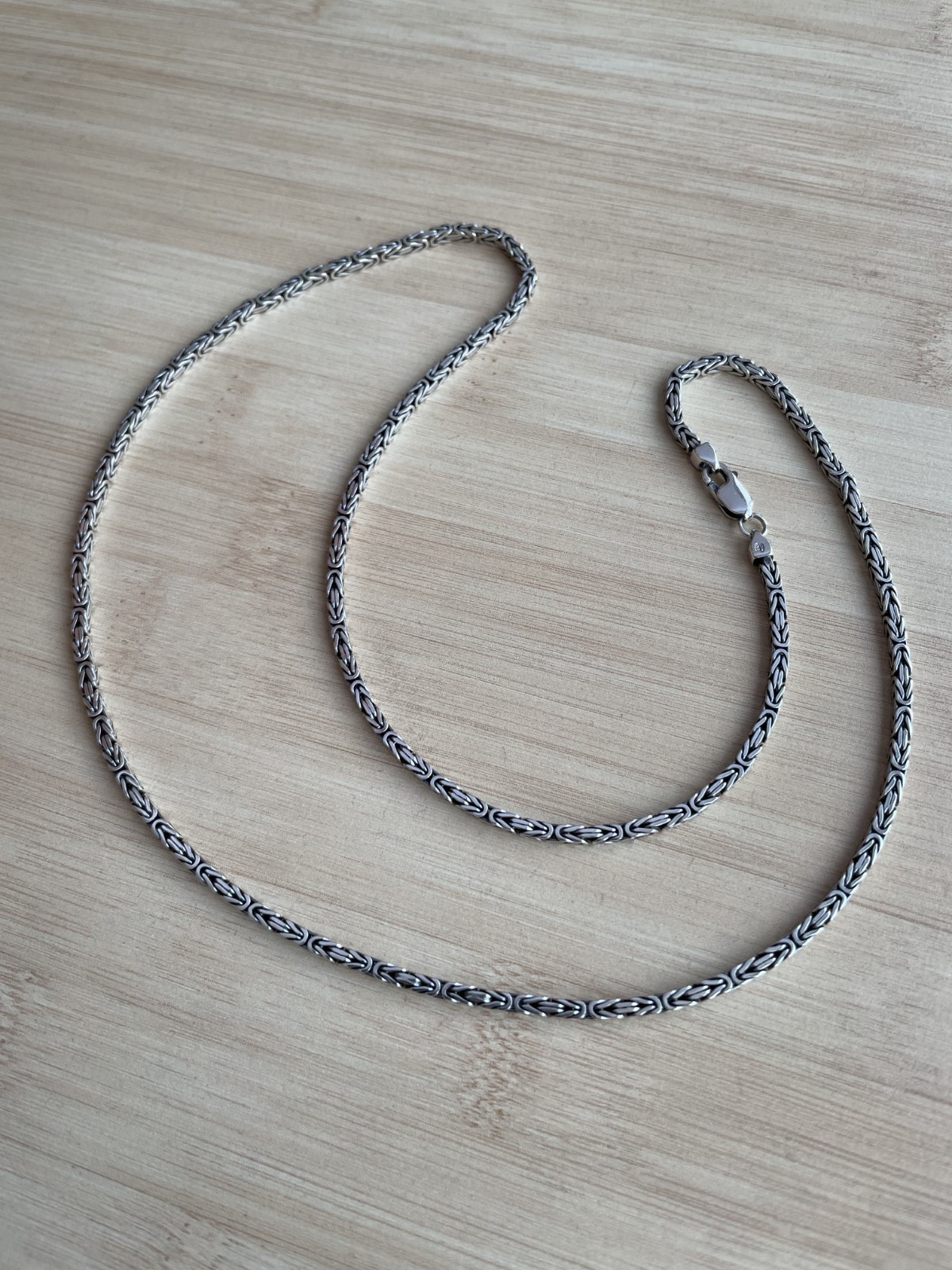 Handmade Sterling Silver Byzantine Chain