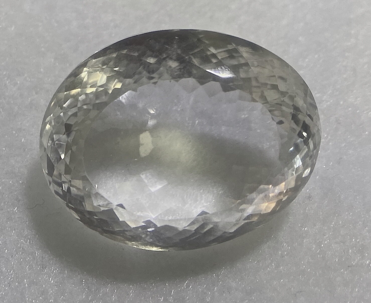 Silver Quartz Huge Clear Gem Portuguese Cut 26.4 Grams 132 Carats