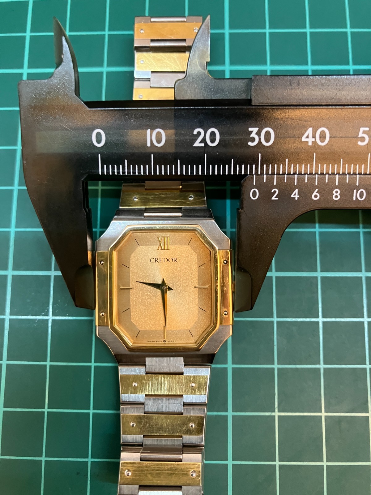 Reserved [Exc+5] SEIKO CREDOR 9570-5210 Two Tone 14K 16cm Qz Unisex JAPAN
