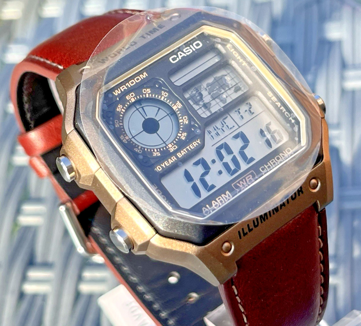 CASIO AE-1200WHL-5AVDF MENS ILLUMINATOR ROYALE BRONZE CHRONO DIGITAL WATCH *NEW*