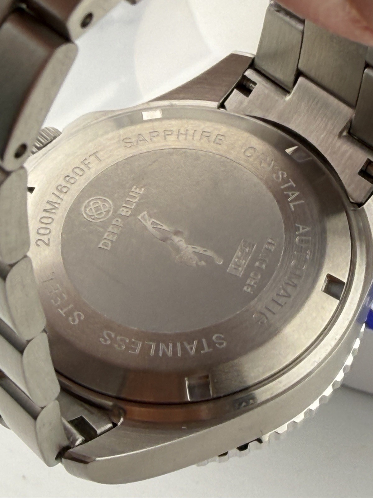 Deep Blue PRO DIVER 200 42.5MM AUTOMATIC DIVE WATCH-LAVENDER DIAL LNIB