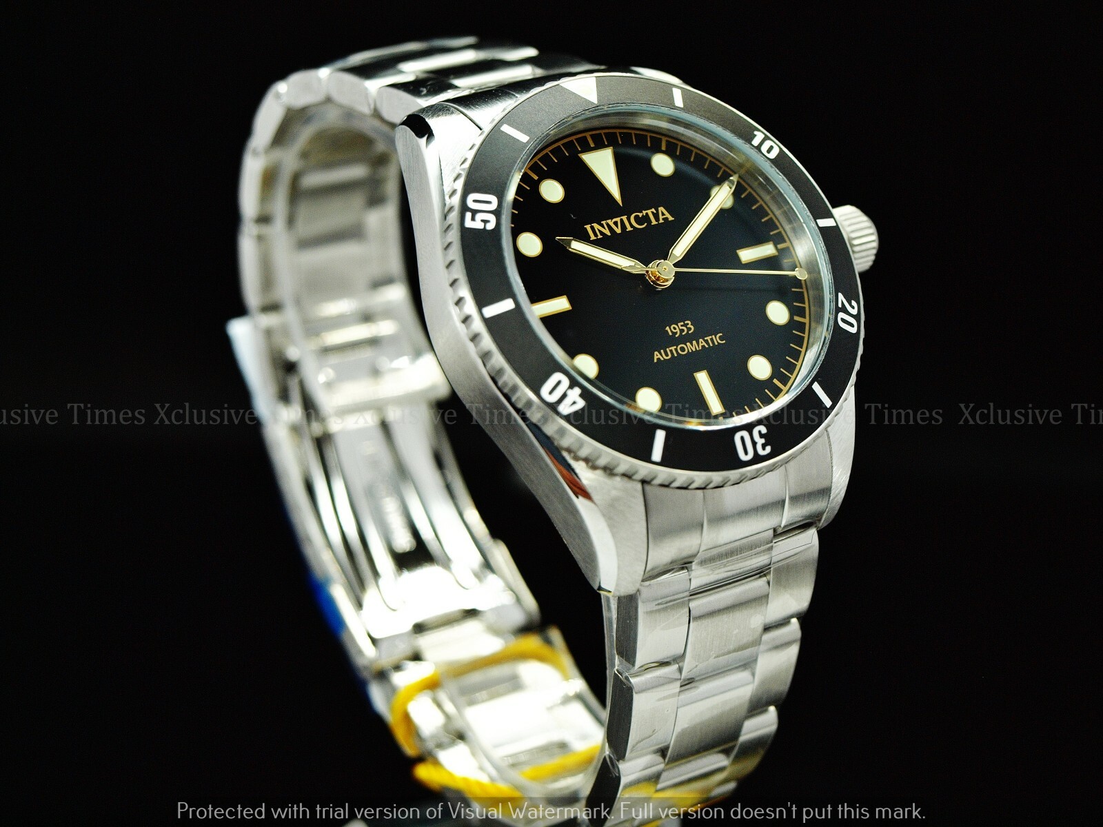 RARE Invicta Men 40mm Pro Diver 1953’s Homage Automatic NH35 Black Dial SS Watch