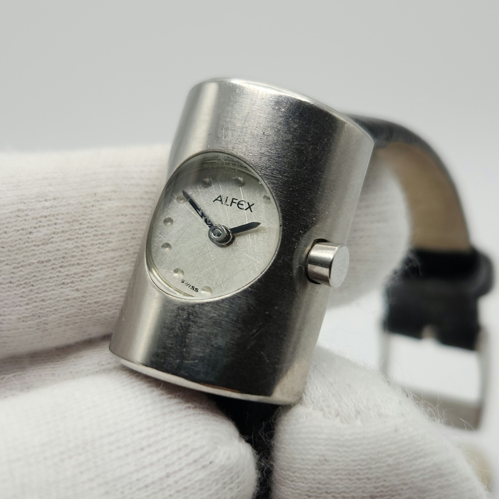 Alfex Ladies Small Stainless Steel Case Anti-Allergic Swiss Made Quartz Watch