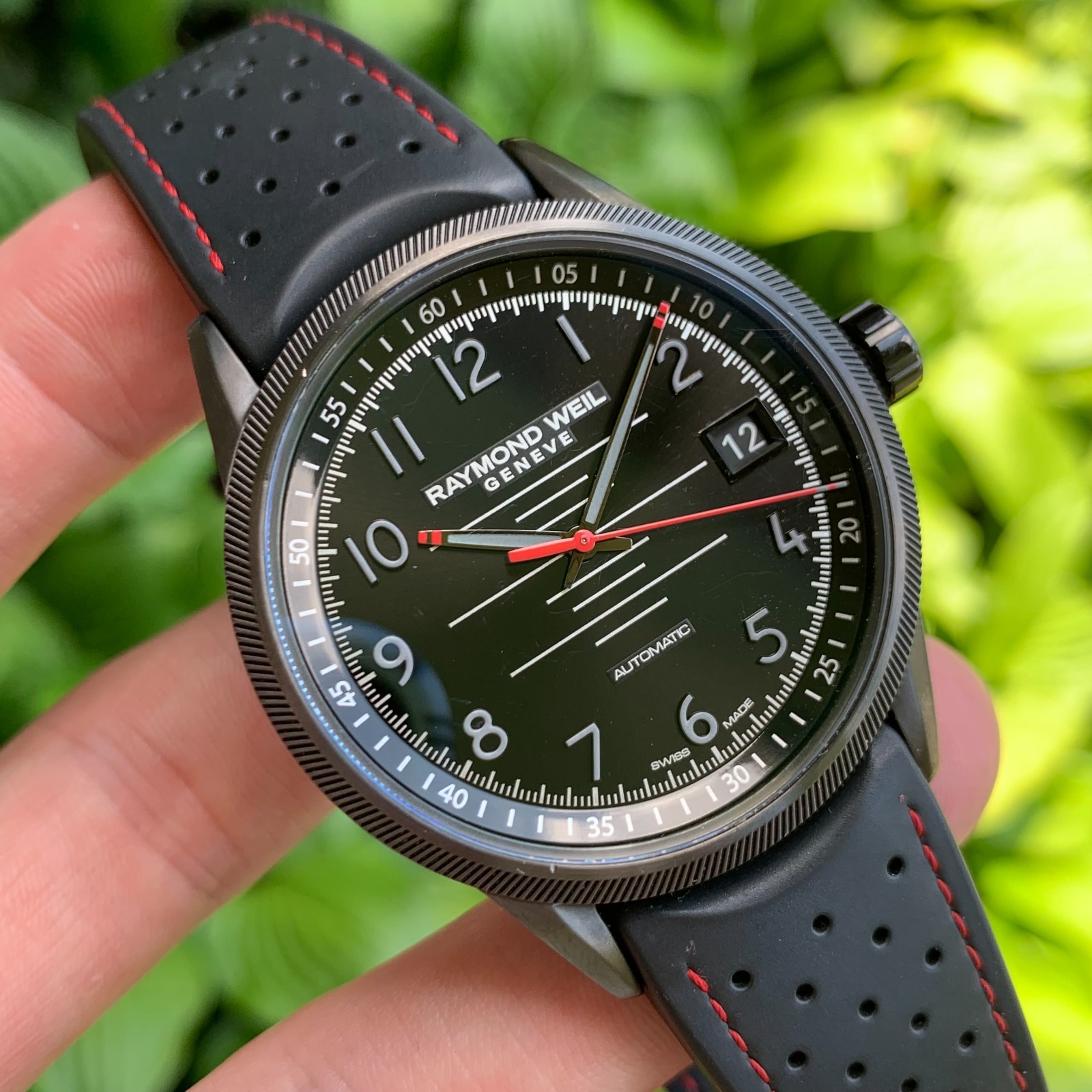 Raymond Weil Freelancer Pilot Automatic 42.5mm DLC Black Wristwatch w/ Box